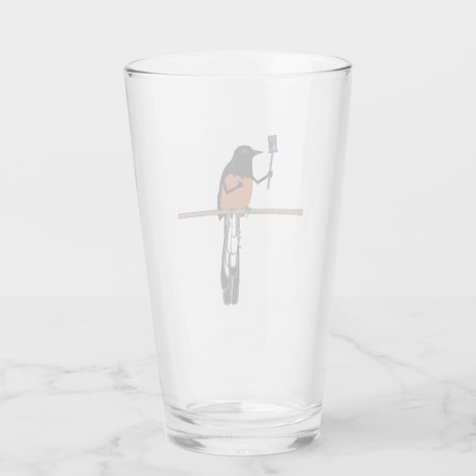 Hawaiian Shama Bird Selfie Glas (Rückseite)