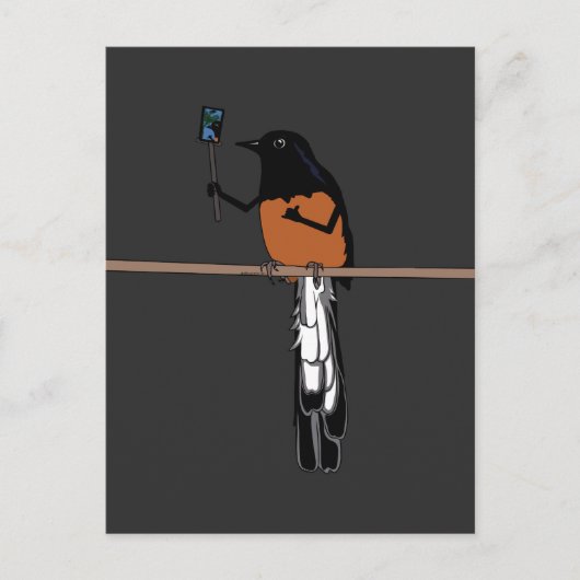 Hawaiian Shama Bird Selfie Postkarte (Vorderseite)