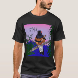 Hawaiian Shama Bird spielt Ukulele T-Shirt