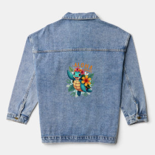 Hawaiian-Shirt Aloha Hawaii Meeresschildkröte Mädc Jeansjacke