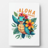 Hawaiian-Shirt Aloha Hawaii Sea Turtle Girl Women Fotoplatte (Vorderseite)