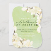 Hawaiian Soft Sun Weiße Blume Weihnachten Einladung (Vorderseite)