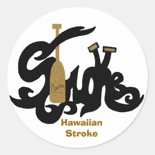 Hawaiian Stroke Aufkleber (Vorderseite)