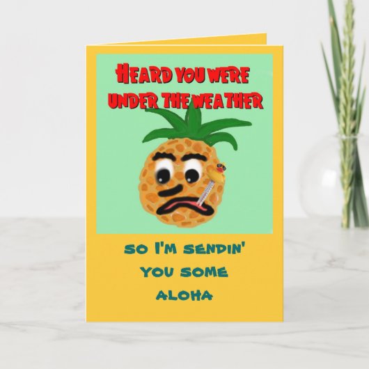 Hawaiian Style Get Well Card Karte (Vorderseite)