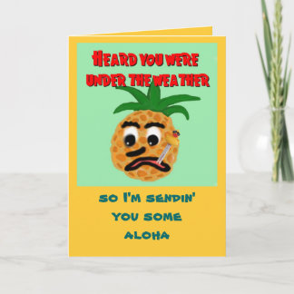 Hawaiian Style Get Well Card Karte