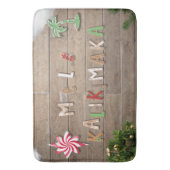 Hawaiian Style Gingerbrot Gruß Badematte (Vorderseite Vertikal)