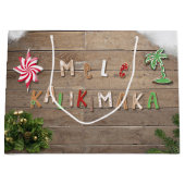 Hawaiian Style Gingerbrot Gruß Große Geschenktüte (Vorderseite)