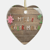 Hawaiian Style Gingerbrot Gruß Keramikornament (Rechts)