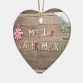 Hawaiian Style Gingerbrot Gruß Keramikornament (Links)