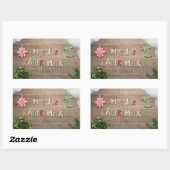 Hawaiian Style Gingerbrot Gruß Rechteckiger Aufkleber (Blatt)