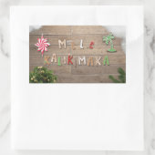 Hawaiian Style Gingerbrot Gruß Rechteckiger Aufkleber (Tasche)