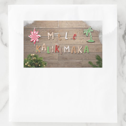 Hawaiian Style Gingerbrot Gruß Rechteckiger Aufkleber (Tasche)