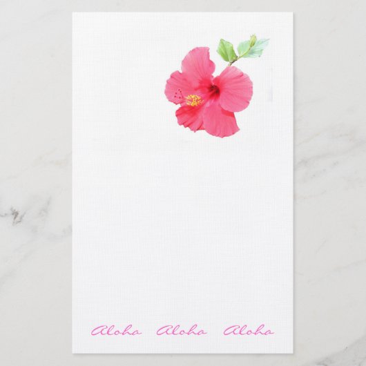 Hawaiian Style Hibiskus Stationery Anpassbar Briefpapier (Vorderseite)