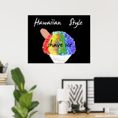 Hawaiian Style Shave Ice Art Print Poster (Heimbüro)