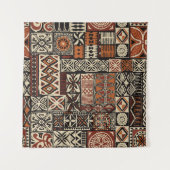 Hawaiian style tapa tribal fabric abstract patchwo wandteppich (Vorderseite)