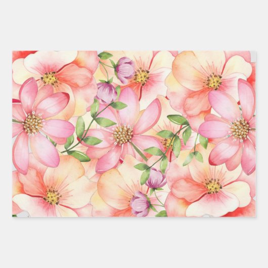 "Hawaiian Summer Florals" Geschenkpapier (Vorderseite 2)