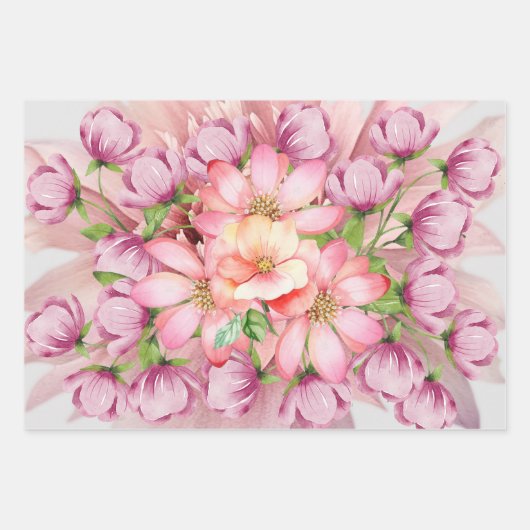 "Hawaiian Summer Florals" Geschenkpapier (Vorderseite)