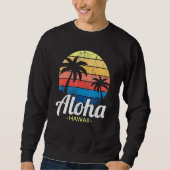 Hawaiian Summer Tropical Sunset Palm Trees Aloha H Sweatshirt (Vorderseite)