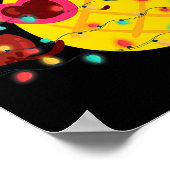 Hawaiian Summer Tropical Xmas Pineapple Christmas  Poster (Ecke)