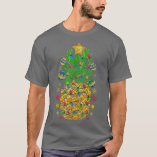 Hawaiian Summer Xmas Lights Ananas Weihnachten in T-Shirt