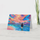 Hawaiian Sunrise Aloha oder Mahalo Card Karte (Vorderseite)