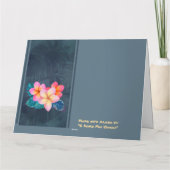 Hawaiian Sunrise Plumeria Karte (Rückseite)