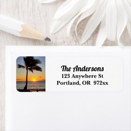 Hawaiian Sunset and Palm Tree (Insitu)