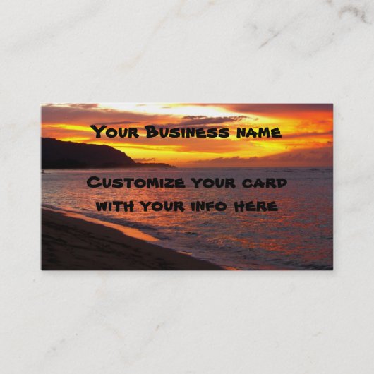 Hawaiian Sunset Business Card Visitenkarte (Vorderseite)