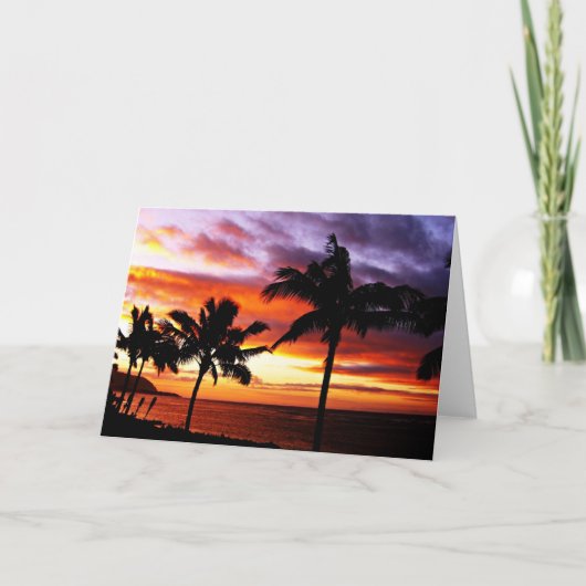 Hawaiian Sunset Card Karte (Vorderseite)