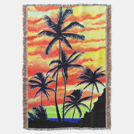 Hawaiian Sunset Coco Palms Decke (Vorderseite Vertikal)