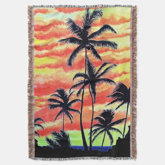 Hawaiian Sunset Coco Palms Decke (Vorderseite Vertikal)