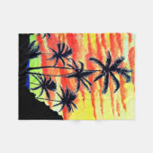 Hawaiian Sunset Coco Palms Fleecedecke (Vorderseite (Horizontal))
