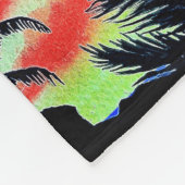 Hawaiian Sunset Coco Palms Fleecedecke (Ecke)