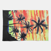 Hawaiian Sunset Coco Palms Geschirrtuch (Horizontal)