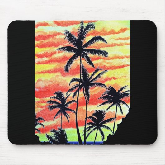 Hawaiian Sunset Coco Palms Mousepad (Vorne)