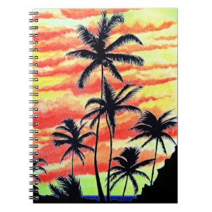 Hawaiian Sunset Coco Palms Notizblock