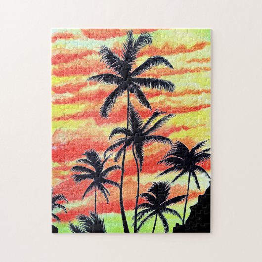 Hawaiian Sunset Coco Palms Puzzle (Vertikal)