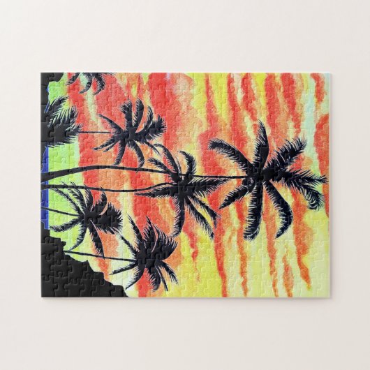 Hawaiian Sunset Coco Palms Puzzle (Horizontal)