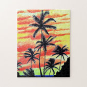 Hawaiian Sunset Coco Palms  Puzzle (Vertikal)