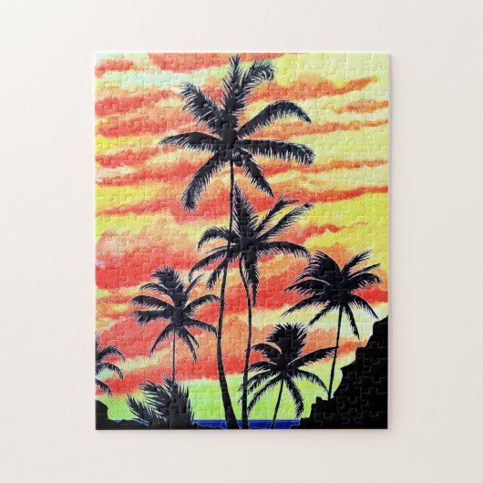 Hawaiian Sunset Coco Palms Puzzle (Vertikal)