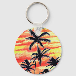 Hawaiian Sunset Coco Palms Schlüsselanhänger