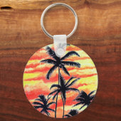 Hawaiian Sunset Coco Palms Schlüsselanhänger (Vorderseite)