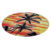 Hawaiian Sunset Coco Palms Schneidebrett (Ecke)
