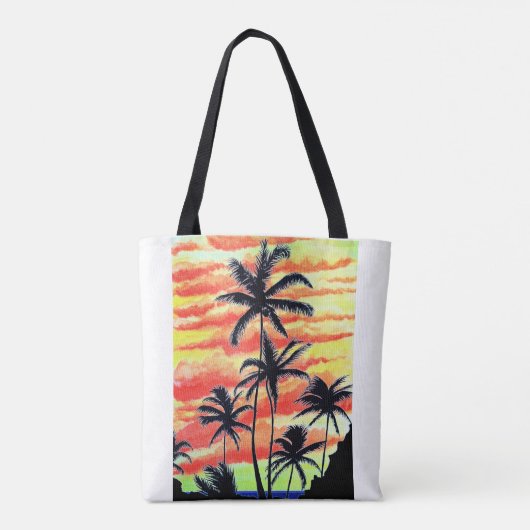 Hawaiian Sunset Coco Palms Tasche (Rückseite)