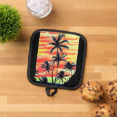 Hawaiian Sunset Coco Palms Topflappen (Oben Unten)