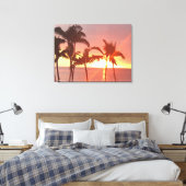 Hawaiian Sunset Foto Stretched Canvas Print Leinwanddruck (Insitu (Schlafzimmer))