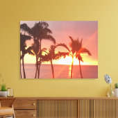 Hawaiian Sunset Foto Stretched Canvas Print Leinwanddruck (Insitu (Wohnzimmer))