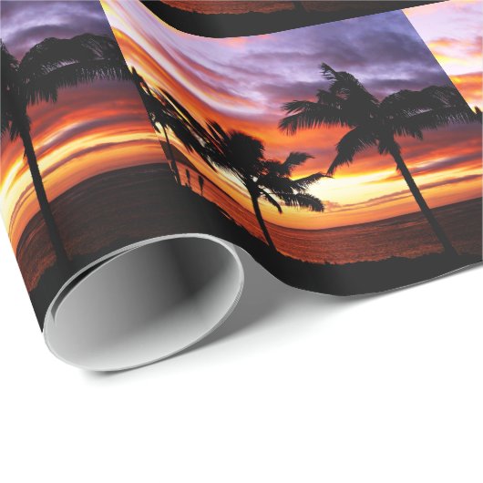 Hawaiian sunset geschenkpapier (Rolleneckpunkt)