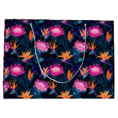 Hawaiian Sunset Glow: Protea Gift Bag Große Geschenktüte (Rückseite)