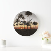 Hawaiian Sunset Große Wanduhr (Zuhause)